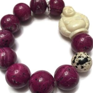 Handmade! BNWT Buddha oversized stretch bracelet